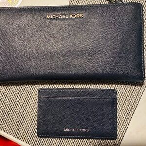 Michael Kors Dark Blue Wallet and Card Holder